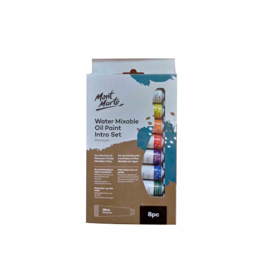 MONT MARTE WATER MIXABLE OLI PAINT INTRO SET 8PCE 
