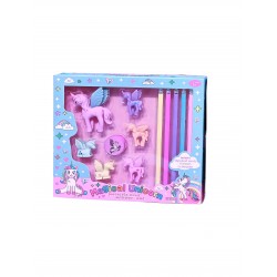 ERASER & PENCIL SET MAGICAL UNICORN